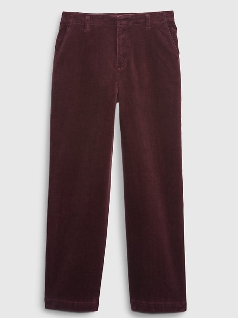 GAP Mid Rise Loose Corduroy Pants in Purple Burgundy